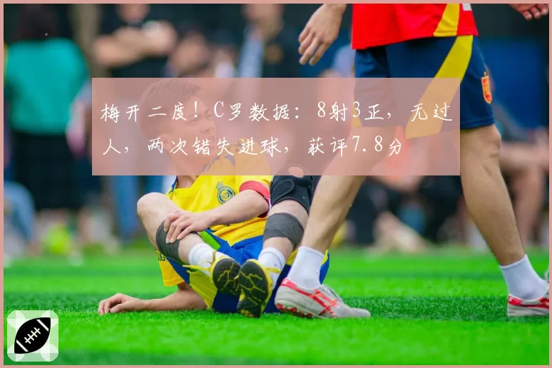 梅开二度!C罗数据:8射3正,无过人,两次错失进球,获评7.8分